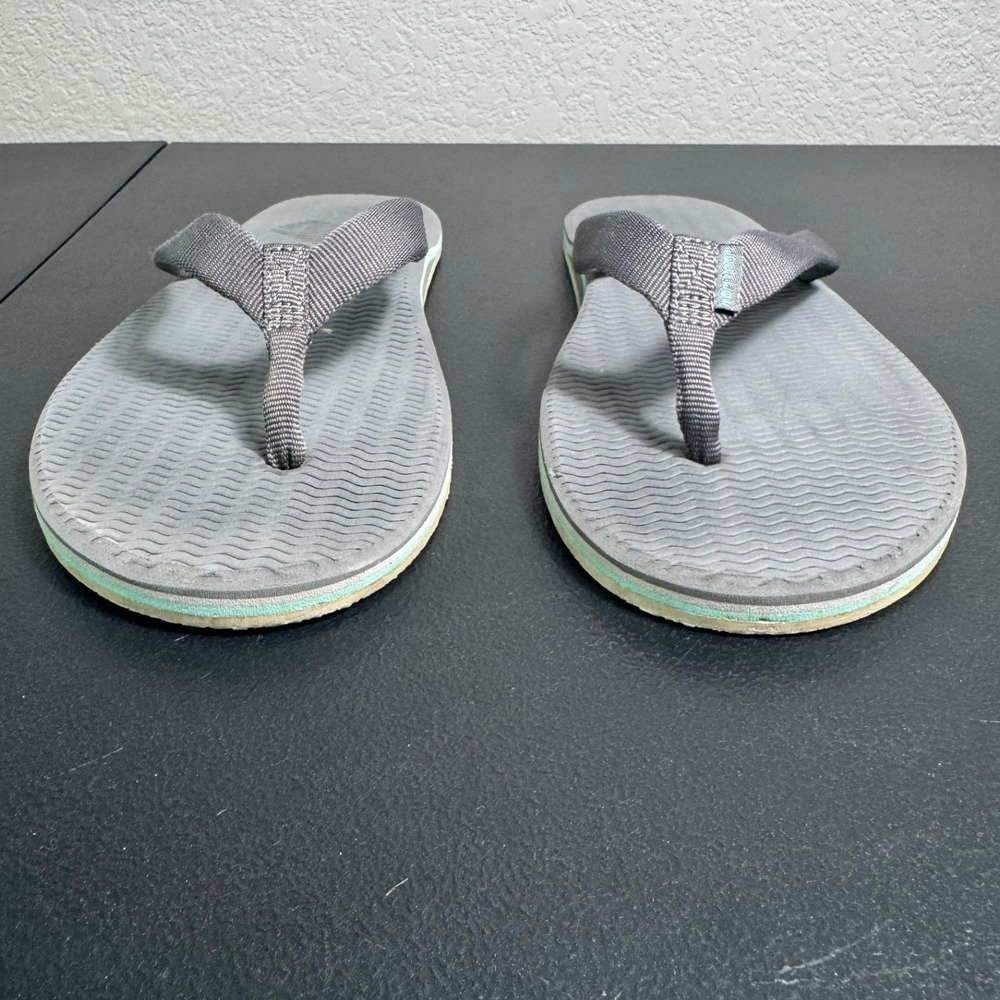 Hari Mari Dunes Womens Flip Flop Sandals Grey Mint Waterproof Rubber Size 9‎ - Picture 2 of 8